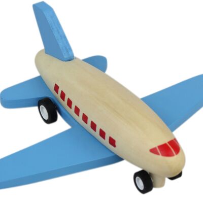 Avión de fricción de madera retro - Juego de imitación - Más de 3 juguetes de madera