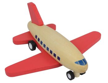 Avion Retro Friction en Bois - Jeu d'Imitation - 3+ Jouet en Bois 5