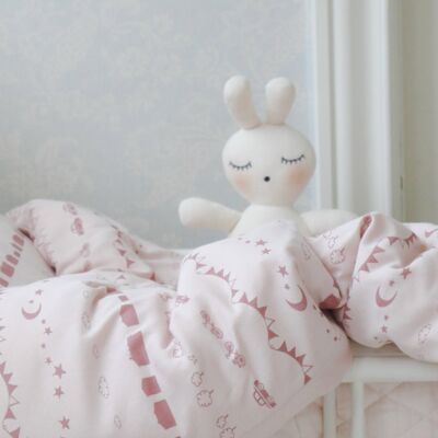 Biancheria da letto a cesto Littleheart Little City rosa tenue