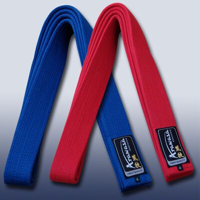 Karate-band voor kata (competitie) Arawaza | rood & blauw - Product Kleur: Rood / Product Maat: 220