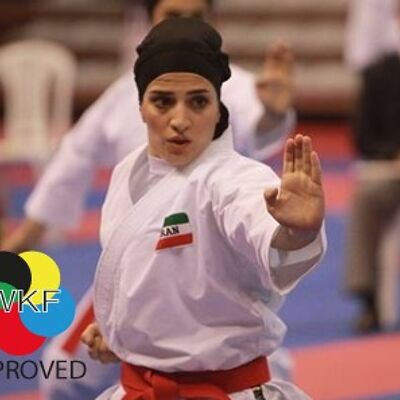 Karate-hijab (WKF-approved) Arawaza | zwart