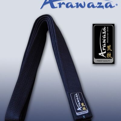 Karateband zijde Arawaza | zwart - Product Kleur: Zwart / Product Maat: 260