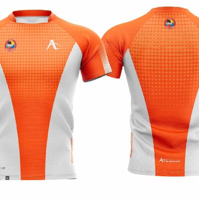 T-shirt Arawaza | dry-fit | oranje-wit - Product Kleur: Oranje Wit / Product Maat: XL