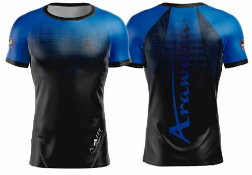 T-shirt Arawaza | dry-fit | zwart-blauw - Product Kleur: Blauw / Zwart / Product Maat: L