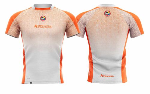 T-shirt Arawaza | dry-fit | wit-oranje - Product Kleur: Oranje Wit / Product Maat: XXL