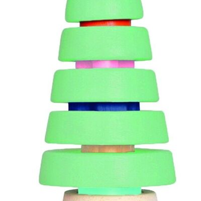 3D-Puzzle „Versteckter Baum“ – Stapeln, zusammenstecken, verstecken – Holzspielzeug ab 24 Monaten