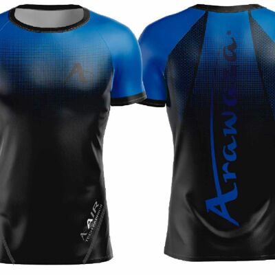 T-shirt Arawaza | dry-fit | zwart-blauw - Product Kleur: Blauw / Zwart / Product Maat: XXS