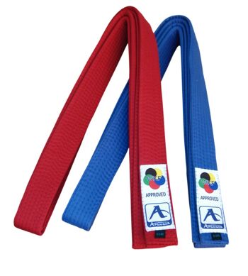 Ceinture de karaté pour kumité (compétition) Arawaza | rouge et bleu - Couleur du produit : Rouge / Taille du produit : 240