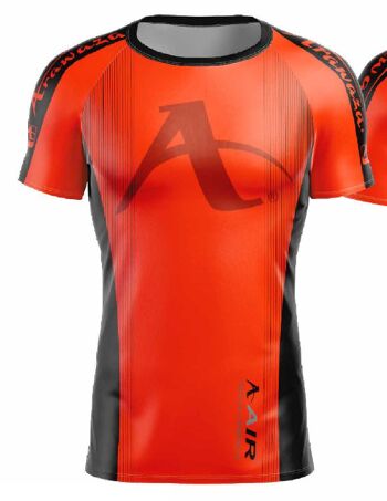 T-shirt Arawaza | ajustement à sec | orange-noir - Couleur du produit : Orange / Taille du produit : XS 2
