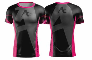 T-shirt Arawaza | ajustement à sec | noir-rose - Couleur du produit : Noir / Rose / Taille du produit : XXS 1