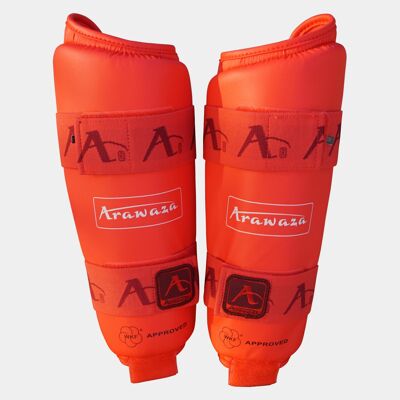 Scheenbeschermers voor karate Arawaza | WKF | rood - Product Kleur: Rood / Product Maat: L