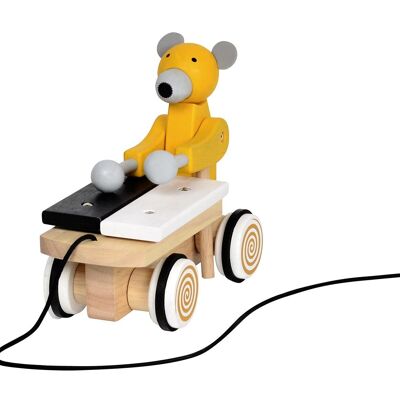Bear Pull Toy with Xylophone - Yesterday's Toy - 18M+ Wooden Toy - Spring