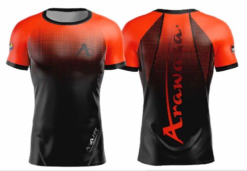 T-shirt Arawaza | dry-fit | zwart-oranje - Product Kleur: Oranje Zwart / Product Maat: L