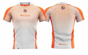 T-shirt Arawaza | ajustement à sec | blanc-orange - Couleur du produit : Orange Blanc / Taille du produit : M 1