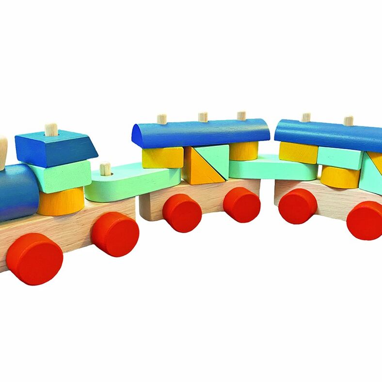 Puzzle en Bois 3D Train - Assembler & Empiler - 12M+ Jouet en Bois