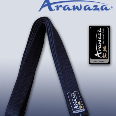Karateband zijde Arawaza | zwart - Product Kleur: Zwart / Product Maat: 330