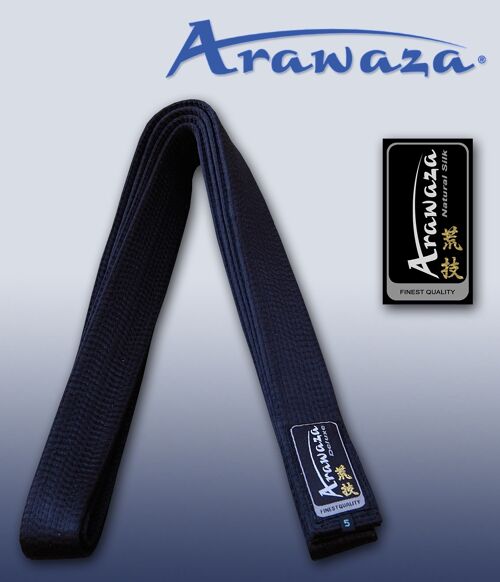 Karateband zijde Arawaza | zwart - Product Kleur: Zwart / Product Maat: 290