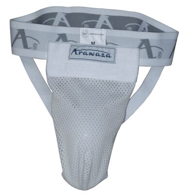 Kruisbeschermer voor mannen Arawaza | WKF- approved | wit - Product Kleur: Wit / Product Maat: XL