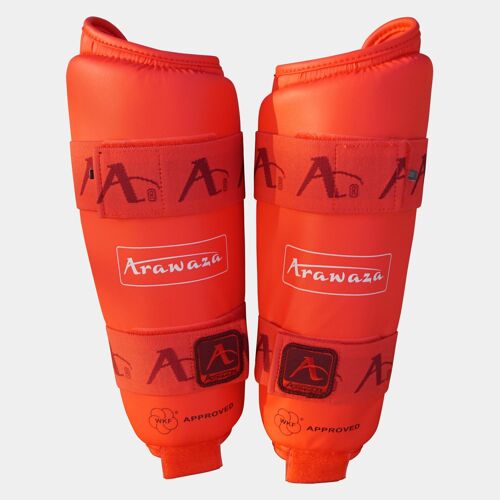 Scheenbeschermers voor karate Arawaza | WKF | rood - Product Kleur: Rood / Product Maat: XL