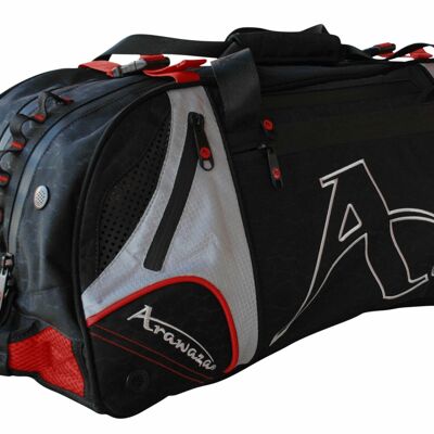 Multifunctionele sporttas & rugzak Arawaza | zwart-rood - Product Kleur: Rood / Zwart / Product Maat: S