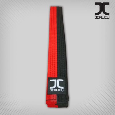 Poom taekwondo-band JCalicu | rood-zwart - Product Maat: 320