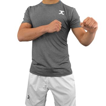 Combinaison d'été de taekwondo (dobok) JCalicu | gris anthracite-blanc - Couleur du produit : Blanc / Taille du produit : 180 1