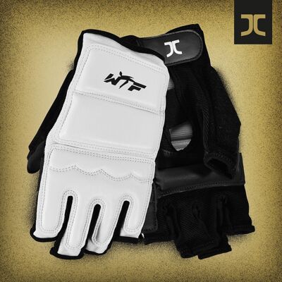 Taekwondo-handbeschermers JC-Club | WT-approved | wit - Product Kleur: Zwart / Wit / Product Maat: XXS