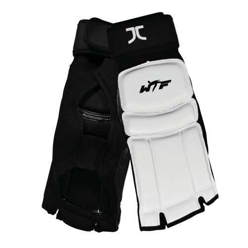 Taekwondo-voetbeschermers JCalicu-Club | WT-approved | wit - Product Kleur: Zwart / Wit / Product Maat: XXS