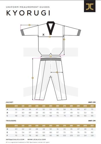 Taekwondo costume dan (dobok) JC-Club | WT | blanc-noir - Taille du produit : 190 1
