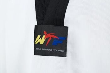 Taekwondo costume dan (dobok) JC-Club | WT | blanc-noir - Taille du produit : 190 5
