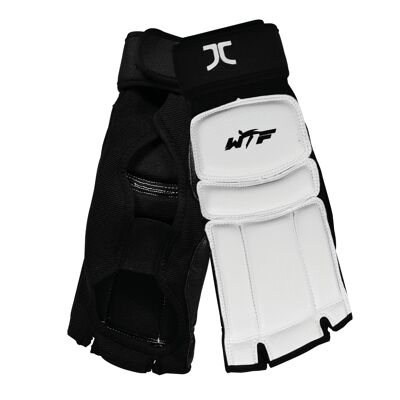Taekwondo-voetbeschermers JCalicu-Club | WT-approved | wit - Product Kleur: Zwart / Wit / Product Maat: M