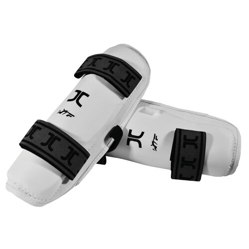 Taekwondo-scheenbeschermers JCalicu | WT-goedgekeurd | wit - Product Kleur: Wit / Product Maat: S