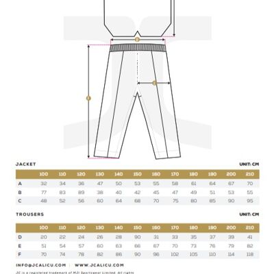 Taekwondo-pak (dobok) voor beginners JCalicu-Club | WT | wit - Product Kleur: Witte kraag / Product Maat: 180