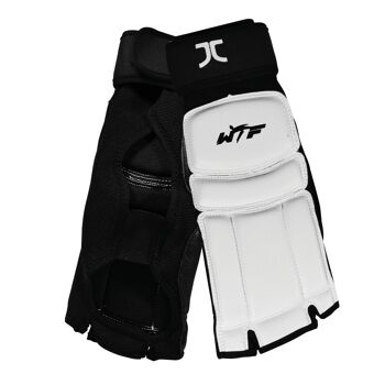 Protège-pieds de Taekwondo JCalicu-Club | WT approuvé | blanc - Couleur du produit : Noir / Blanc / Taille du produit : L