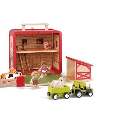 Farm Case - Imitation Game - 3+ Wooden Toy