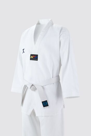 Combinaison de taekwondo (dobok) pour débutants JCalicu-Club | WT | blanc - Couleur du produit : Col blanc / Taille du produit : 190 8