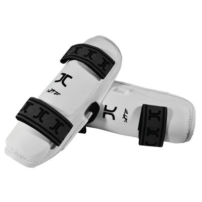 Taekwondo-scheenbeschermers JCalicu | WT-goedgekeurd | wit - Product Kleur: Wit / Product Maat: XL