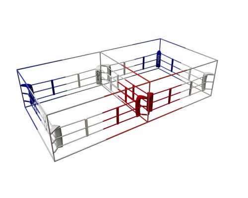 Dubbele boksring Stedyx | mobiel & lichtgewicht - Product Afmetingen: 8 x 4 meter