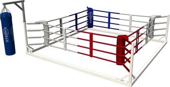 Ring de boxe pour l'entraînement Stedyx - Dimensions du produit : 5x5mtr/3cordes 1