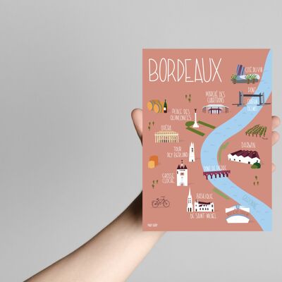 Bordeaux-Postkarte