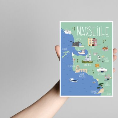 Marseille Postkarte
