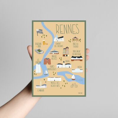 Rennes-Postkarte