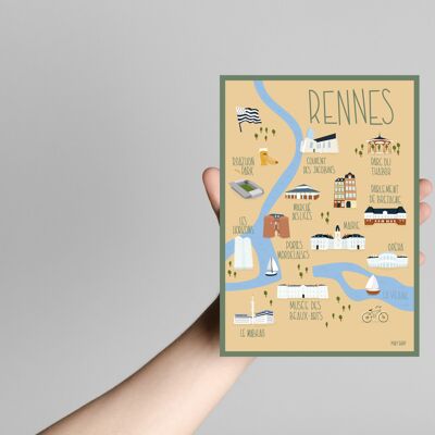 Rennes-Postkarte