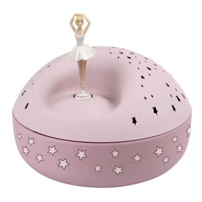 Veilleuse - Projecteur d'Etoiles Musical Ballerine 12 Cm - Piles Inclues