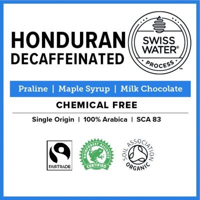 Organic Fairtrade Honduran Swiss Water Decaf - 1 kilo - domestic-espresso