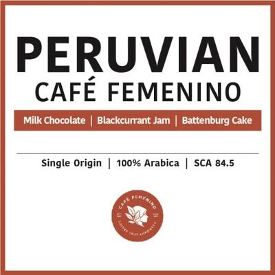 Peruvian Café Femenino - 1 kilo - stovetop