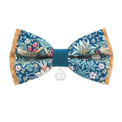 Cork and Liberty fabric bow tie - Strawberry Jade Paon - Cork beater
