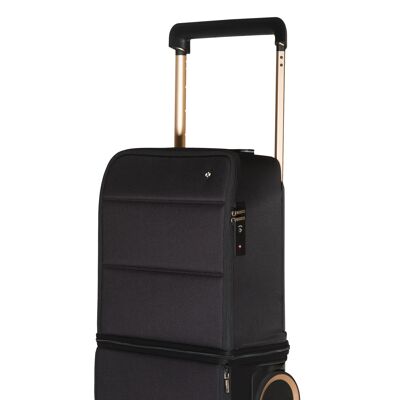 Kabuto NOMAD: Smart Expandable 2-Wheel Carry-on Suitcase Black Copper
