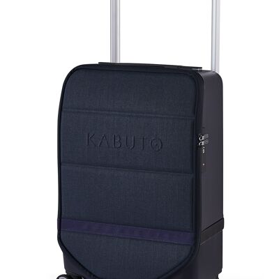 Kabuto ROVER: Smart Essential 4-Wheel Carry-On Suitcase Dark Blue Silver