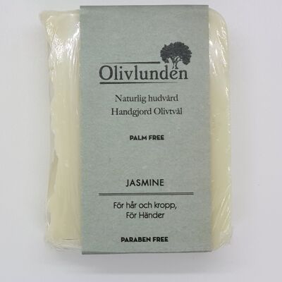 Jabón de oliva hecho a mano con jazmín (100 g aprox.)